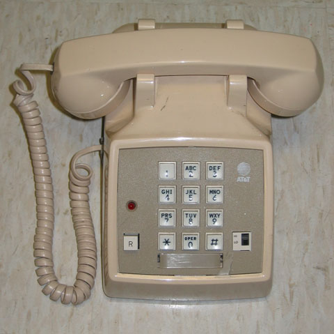 Teléfono de pulsación de los años 70