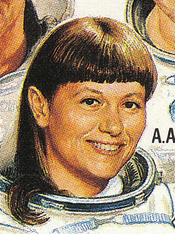 Svetlana Savítskaya en un sello de correos