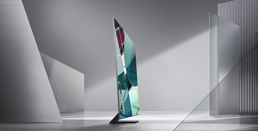 Concepto Televisor QLED de Samsung sin bordes 8K Q950